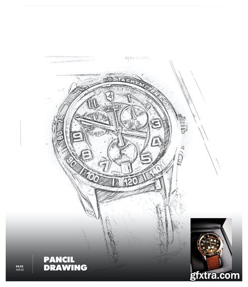 Pencil Drawing Photoshop Action 5SLC7AW Pencil Drawing Photoshop Action 5SLC7AW