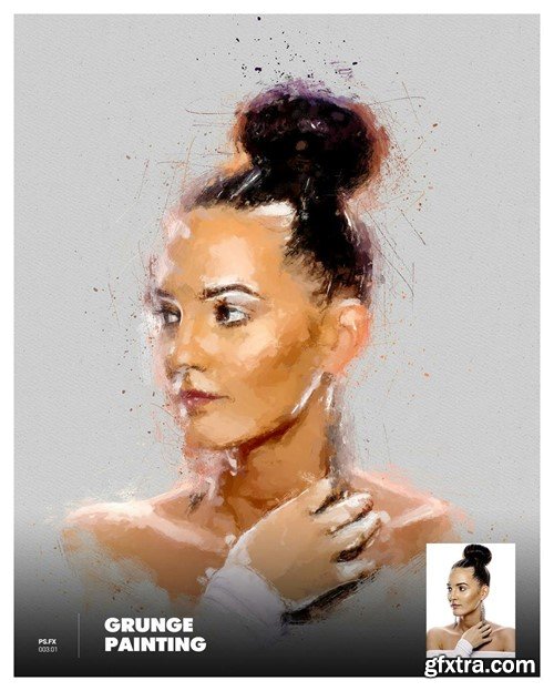 Grunge Painting Photoshop Action ZWHHKU6 Grunge Painting Photoshop Action ZWHHKU6