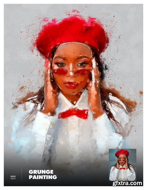 Grunge Painting Photoshop Action ZWHHKU6 Grunge Painting Photoshop Action ZWHHKU6