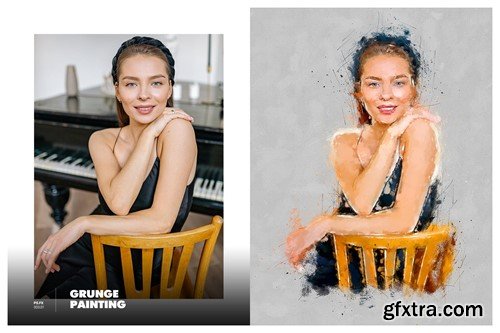 Grunge Painting Photoshop Action ZWHHKU6 Grunge Painting Photoshop Action ZWHHKU6