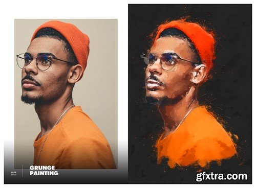 Grunge Painting Photoshop Action ZWHHKU6 Grunge Painting Photoshop Action ZWHHKU6