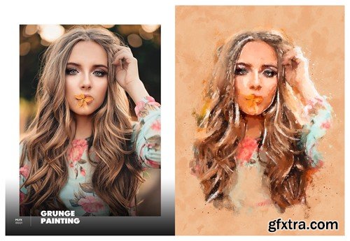 Grunge Painting Photoshop Action ZWHHKU6 Grunge Painting Photoshop Action ZWHHKU6