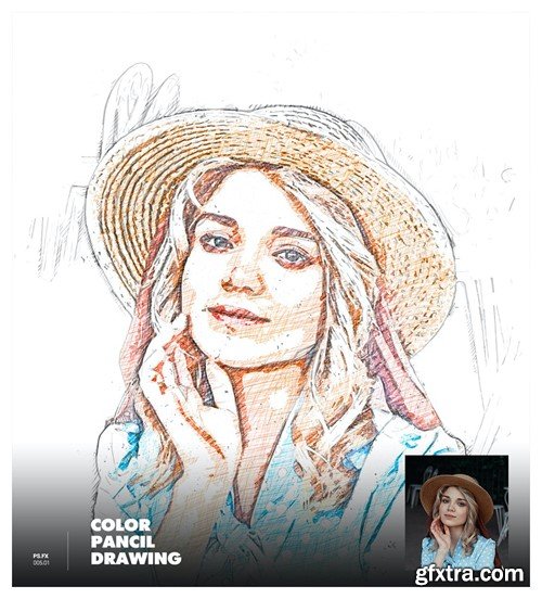 Color Pancil Drawing Photoshop Action LRHMNLM Color Pancil Drawing Photoshop Action LRHMNLM