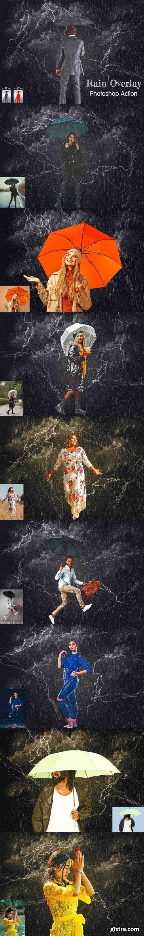 Rain Overlay Photoshop Action