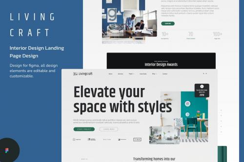 Livingcraft - Interior Design Website UI Template