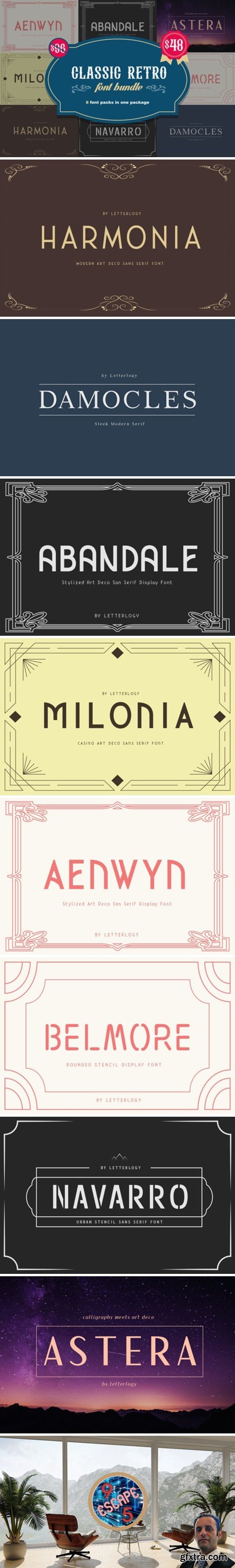 Classic Retro Bundle Font 88362265
