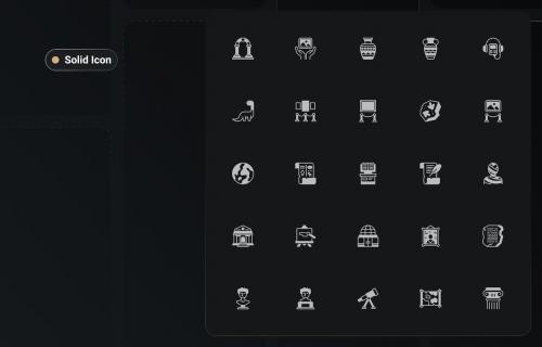 Museum Icons Set