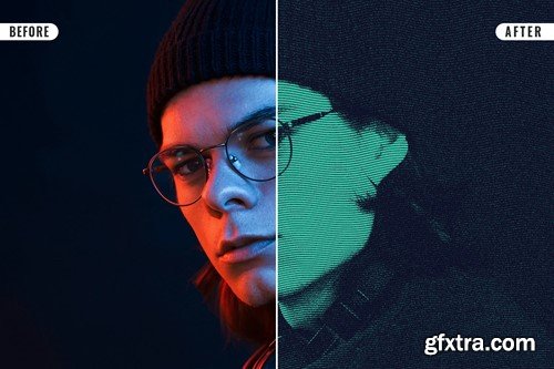 Duotone Engraved Photo Effect T2FK3HP Duotone Engraved Photo Effect T2FK3HP