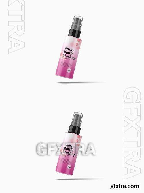 Floating of Spray Bottle Mockup PU52AER Floating of Spray Bottle Mockup PU52AER