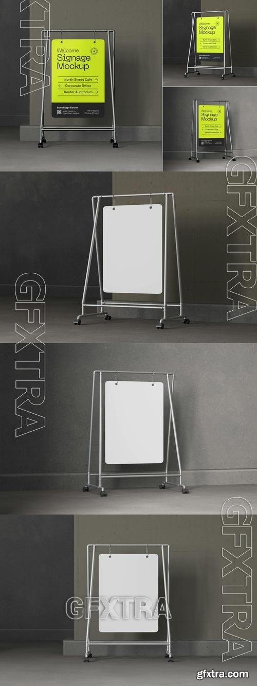Metallic Signage Board Mockup Set NEJLNJ3