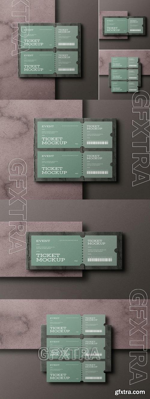 Minimal Event Ticket Stationery Mockup Set NQX9HXN Minimal Event Ticket Stationery Mockup Set NQX9HXN