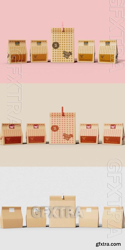 Take Away Paper Bags Mockup KE7UDG2 Take Away Paper Bags Mockup KE7UDG2