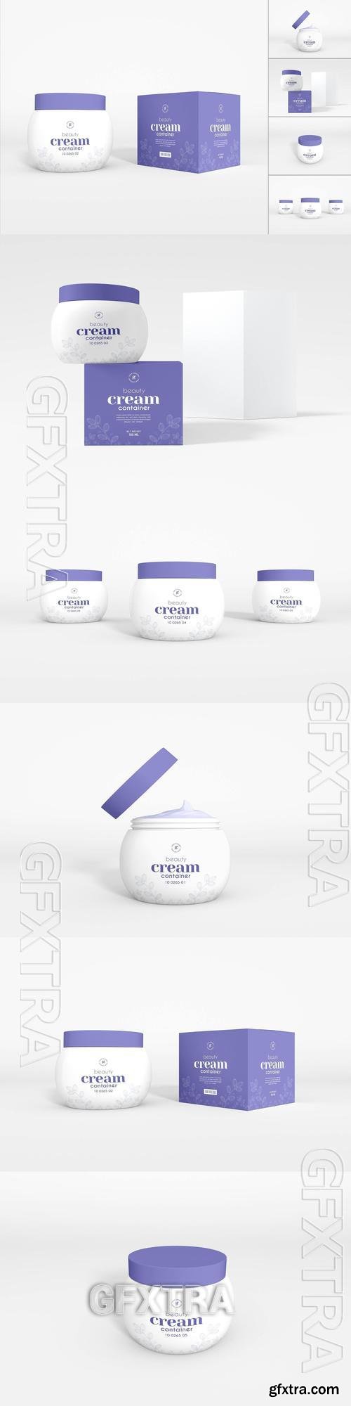 Cosmetic Cream Tube with Box Packaging Mockup Set MJZKU2R Cosmetic Cream Tube with Box Packaging Mockup Set MJZKU2R