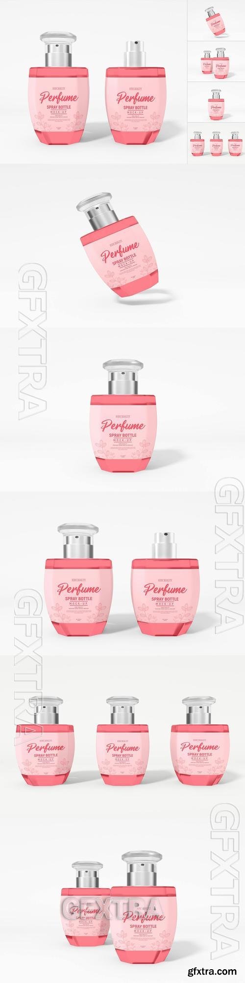 Perfume Spray Bottle Branding Mockup Set T284BCW Perfume Spray Bottle Branding Mockup Set T284BCW