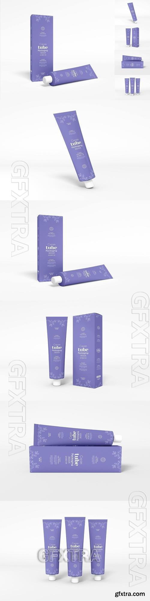 Cosmetic Cream Tube Mockup Set SNXQTRQ Cosmetic Cream Tube Mockup Set SNXQTRQ