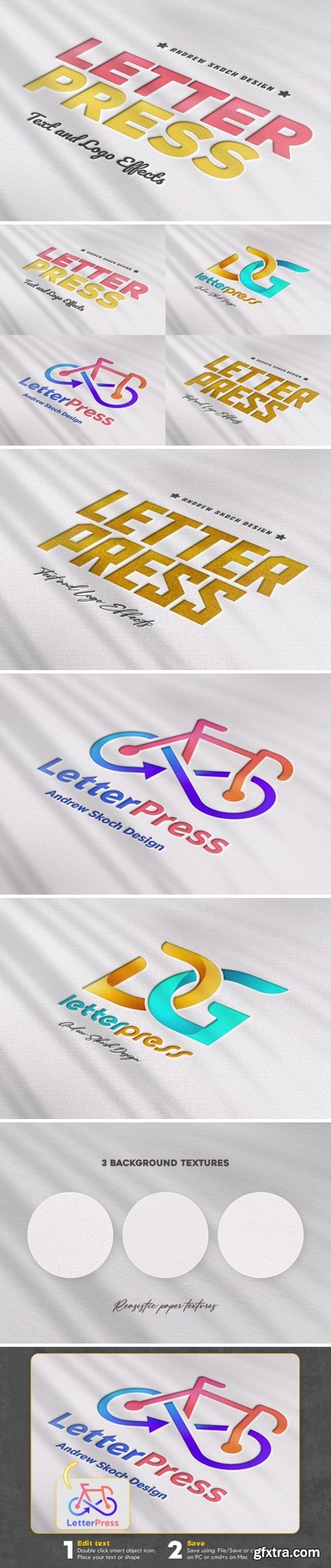 Letter Press Text & Logo Effect 88822162