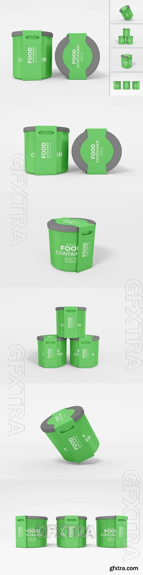 Food Container Sleeve Packaging Mockup Set KLQTEVW Food Container Sleeve Packaging Mockup Set KLQTEVW