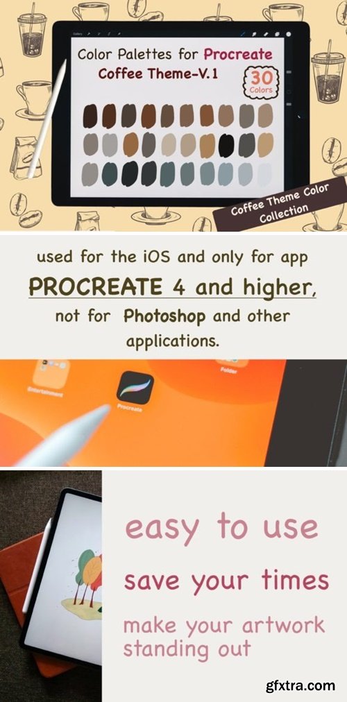 Procreate Color Palettes-Coffee V.1