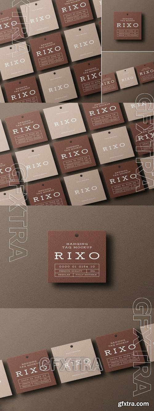 Minimal Square Hang Tag Branding Mockup Set Z9RNCF2 Minimal Square Hang Tag Branding Mockup Set Z9RNCF2