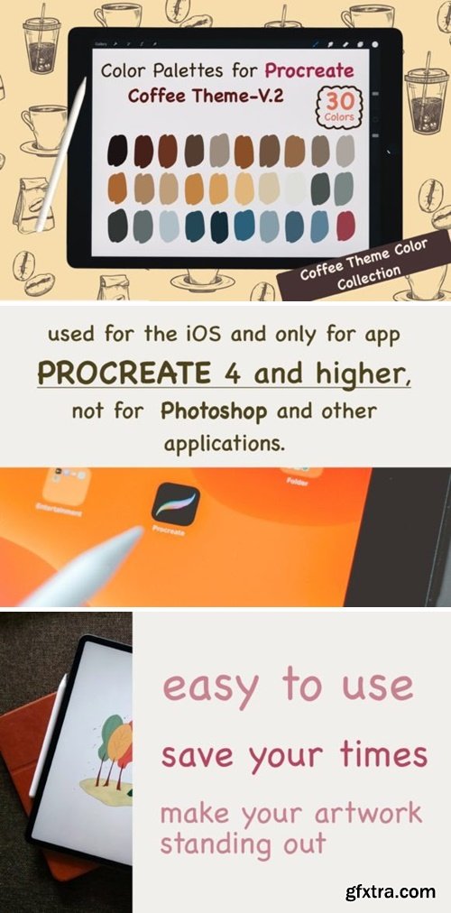 Procreate Color Palettes-Coffee V.2