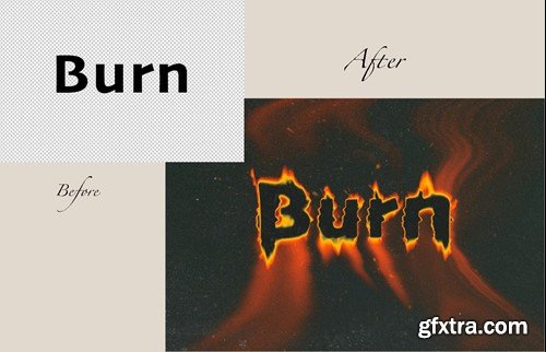 Burn Photoshop Text Effect AERF7QM Burn Photoshop Text Effect AERF7QM