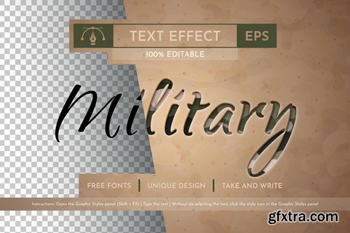 Military - Editable Text Effect, Font Style UAMLZT2