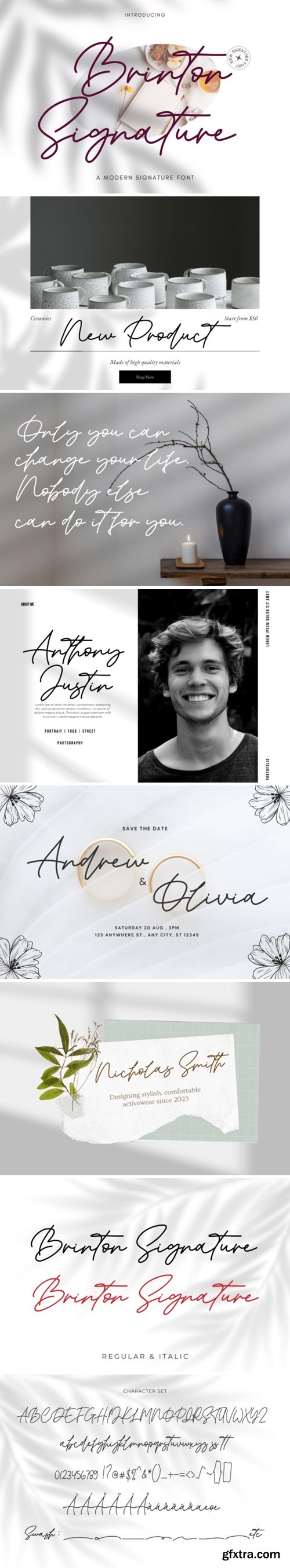 Brinton Signature Font