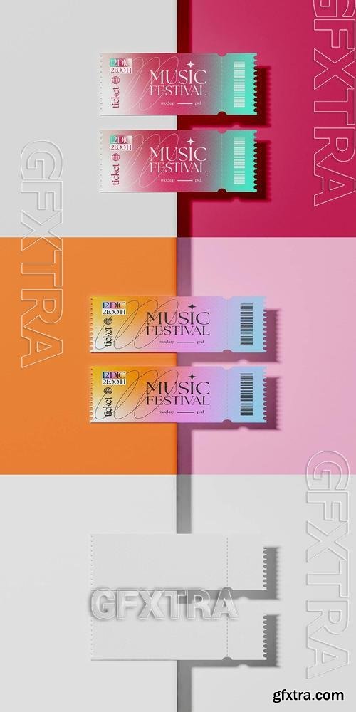 Top View of Tickets Mockup HZ4UXYR Top View of Tickets Mockup HZ4UXYR