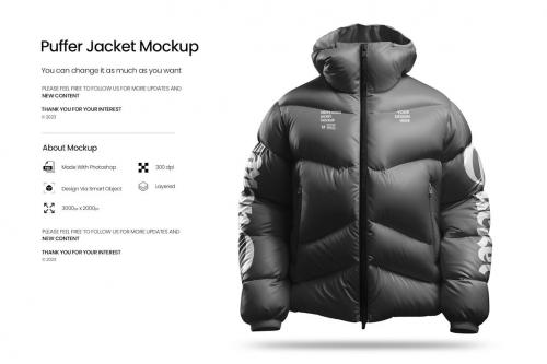 Puffer Jacket Mockup Puffer Jacket Mockup