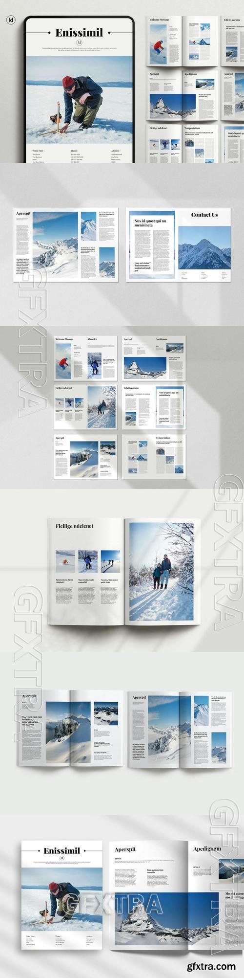 Snow Mountain Magazine Template BHKMAB8 Snow Mountain Magazine Template BHKMAB8