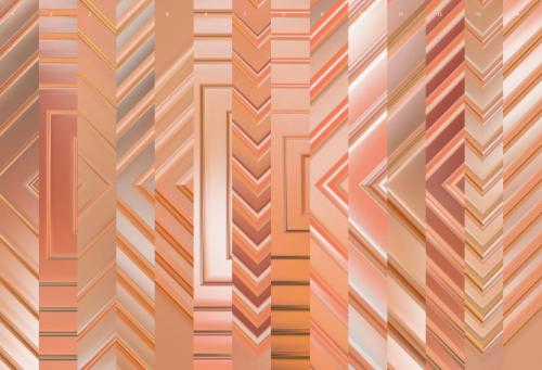 Geometric Metallic Striped Backgrounds
