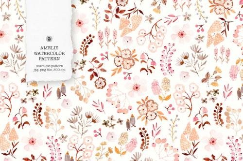 Amelie - Watercolor Wallpaper