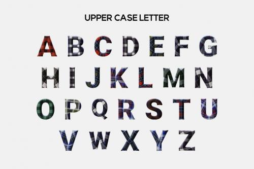 3D Alphabet with Shirt Fabric Texture 3D Alphabet with Shirt Fabric Texture