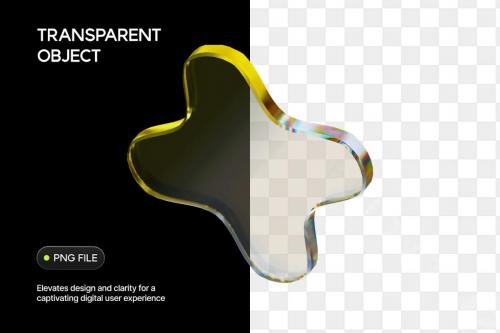 3D Unique Gradient Glass Shape