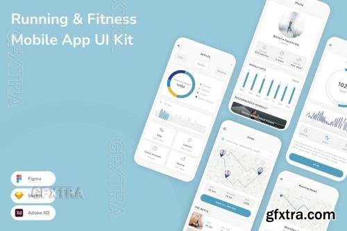 Running & Fitness Mobile App UI Kit FG9D4TS Running & Fitness Mobile App UI Kit FG9D4TS