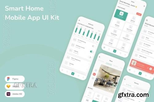 Smart Home Mobile App UI Kit GWWZ4CY Smart Home Mobile App UI Kit GWWZ4CY