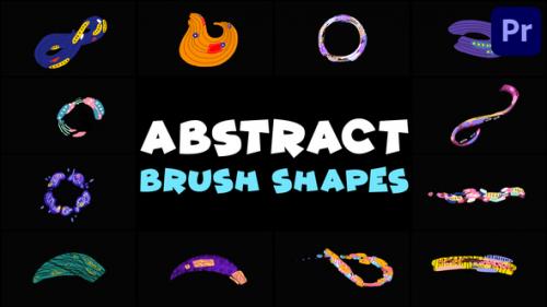 Brush Abstract Colorful Shapes | Premiere Pro MOGRT - 50203381