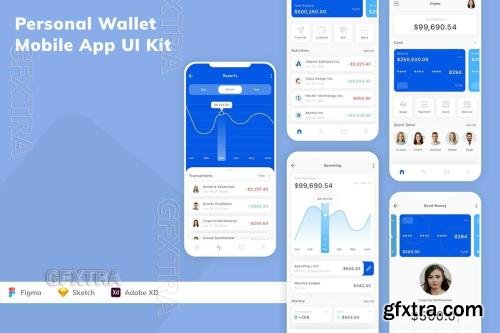 Personal Wallet Mobile App UI Kit 4WRGKP3 Personal Wallet Mobile App UI Kit 4WRGKP3