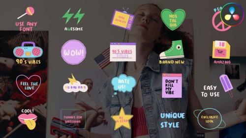 90s Vibes Titles for DaVinci Resolve - 50207153