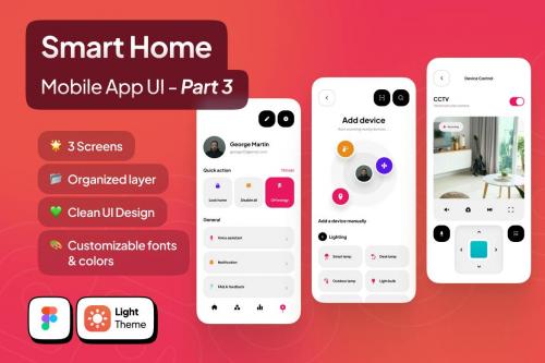 Smart Home UI KIT - [Light Mode - Part 3]