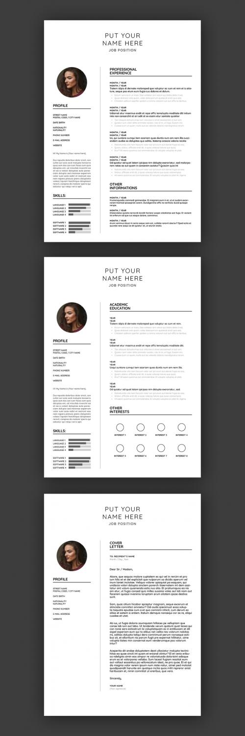 Curriculum Vitae and Cover Letter Layout - 377394468