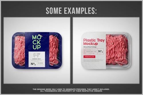 Plastic Tray Mockup - Minced Meat