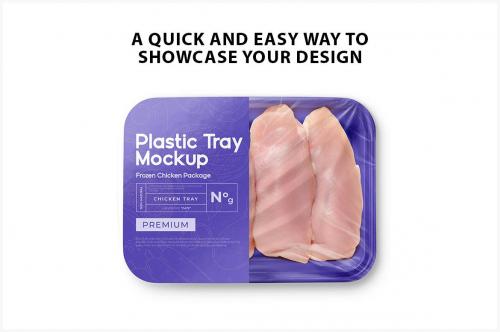 Plastic Tray Mockup - Chicken Breast