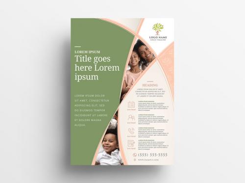 Charity Non Profit Flyer Poster with Family Theme - 378169560