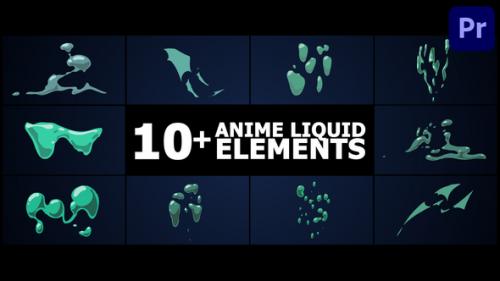 Anime Liquid Elements | Premiere Pro MOGRT - 50287430