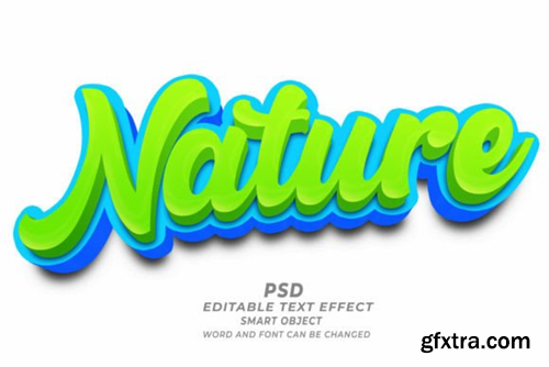 Nature PSD 3D Editable Text Effect Nature PSD 3D Editable Text Effect
