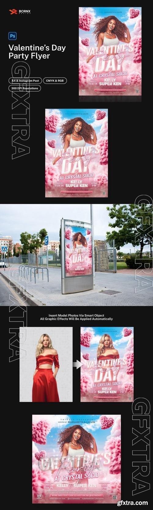 Valentines Day Party Flyer Template 3C6C2M3 Valentines Day Party Flyer Template 3C6C2M3