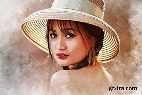 Portrait Watercolor Editable Effect Portrait Watercolor Editable Effect