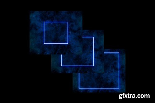 Blue Shape Neon Effect BG6KCG8 Blue Shape Neon Effect BG6KCG8