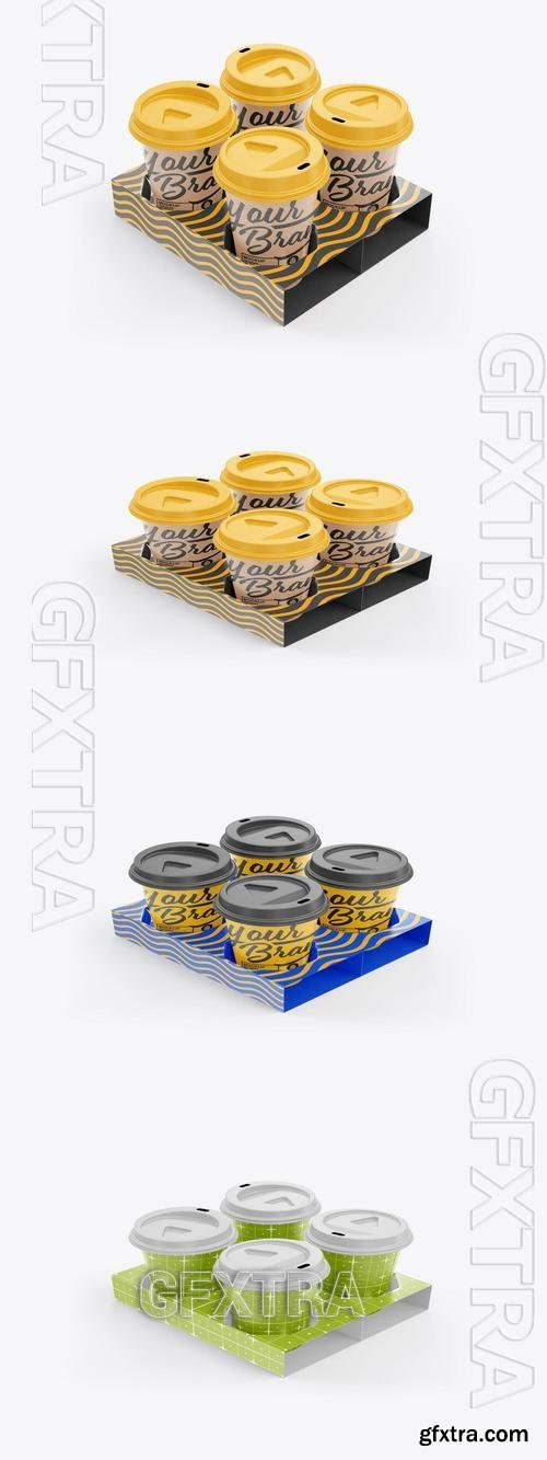 Coffee Cups Holder Mockup CUJJZEQ